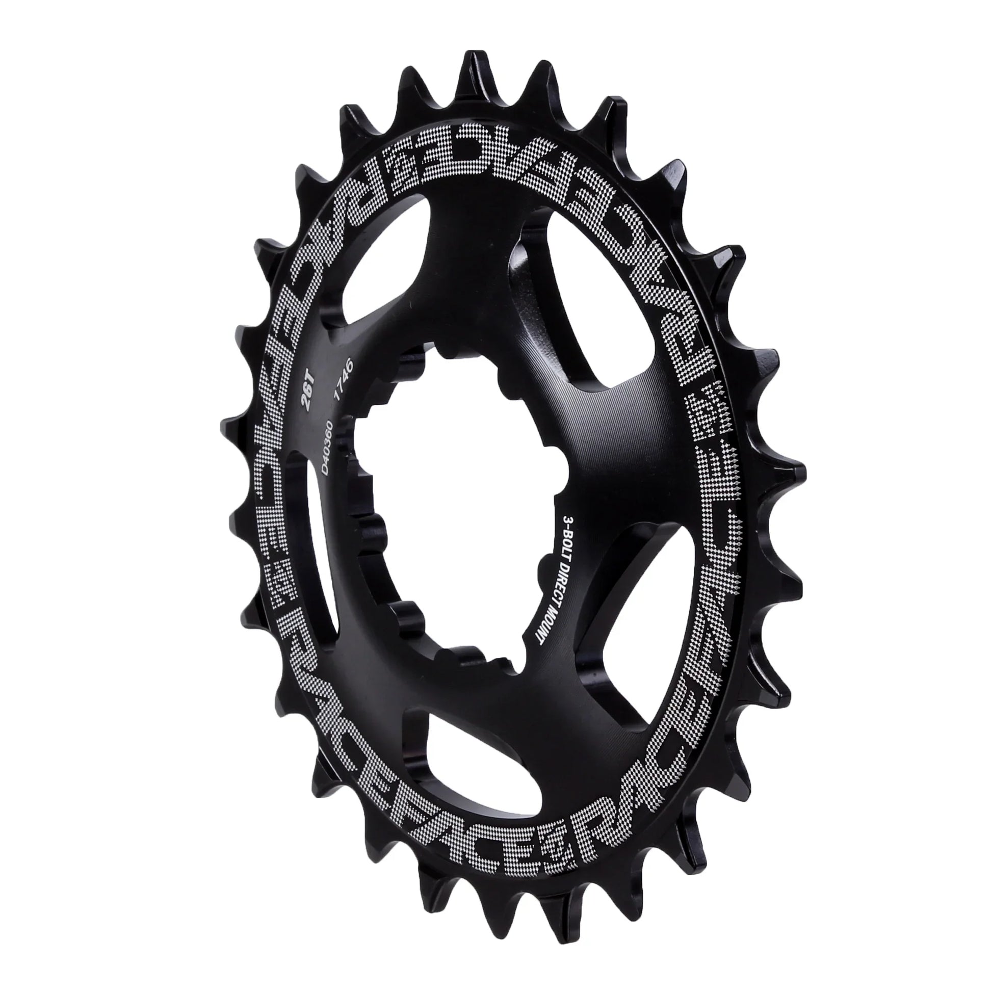 RaceFace Narrow Wide Chainring: Direct Mount 3-Bolt Compatible 26t Black - Bicycle Warehouse