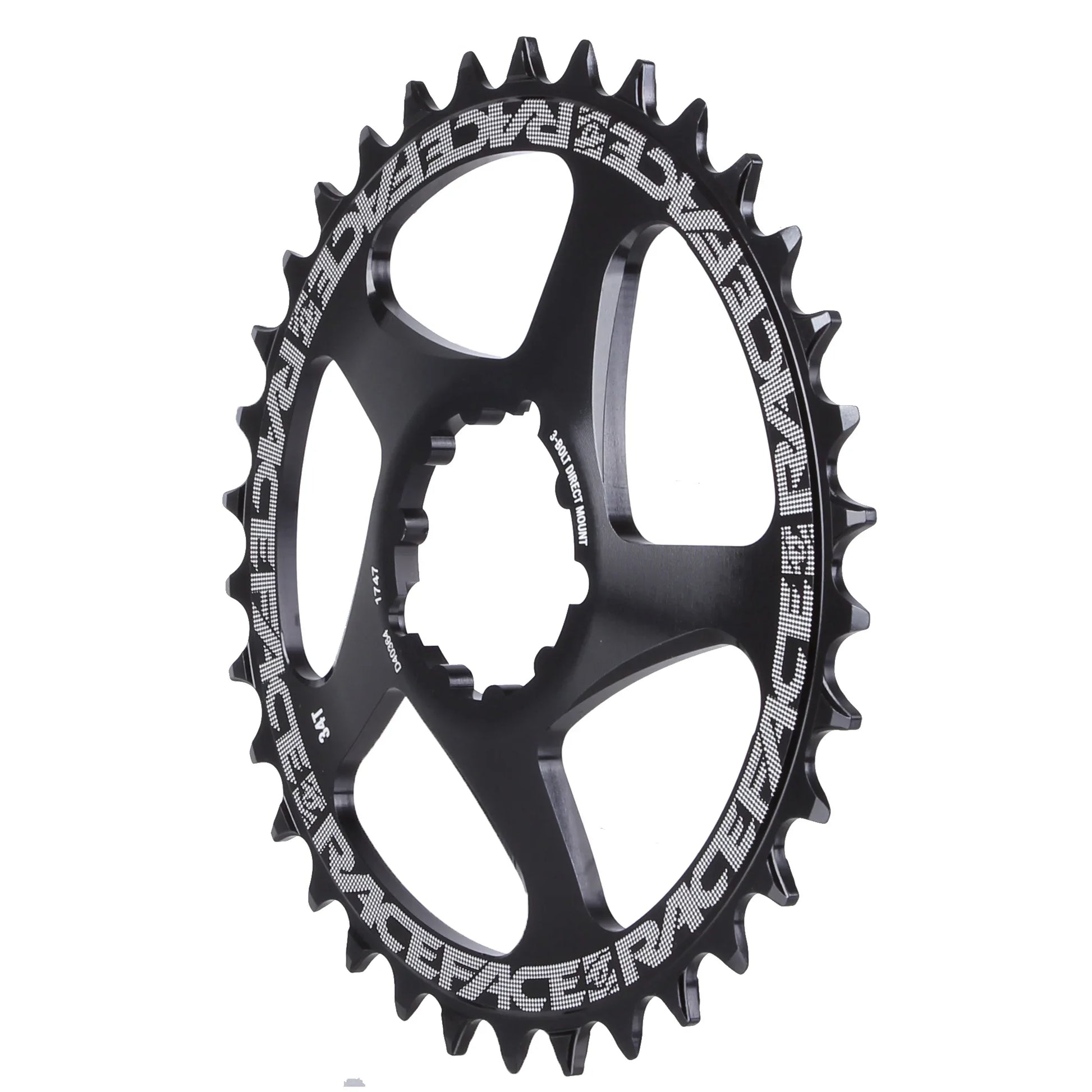 RaceFace Narrow Wide Chainring: Direct Mount 3-Bolt Compatible 34t Black - Bicycle Warehouse