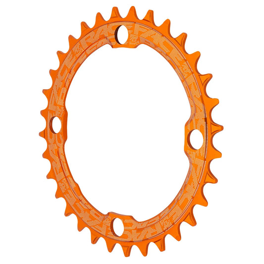 RaceFace 1x Narrow Wide Chainring - 30t 104 BCD 10-12-Speed 7075 Aluminum Orange - Bicycle Warehouse