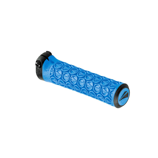 Slater Jr Lock-On MTB Grips - Cyan Blue/Blk - Bicycle Warehouse