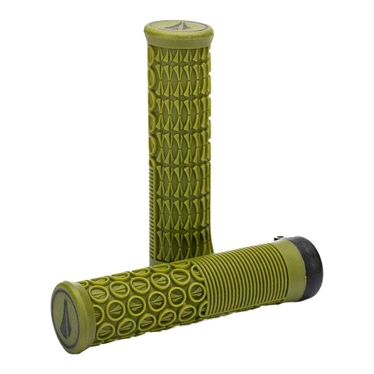 Thrice 31 Lock-On MTB Grips - Olive Green - Bicycle Warehouse