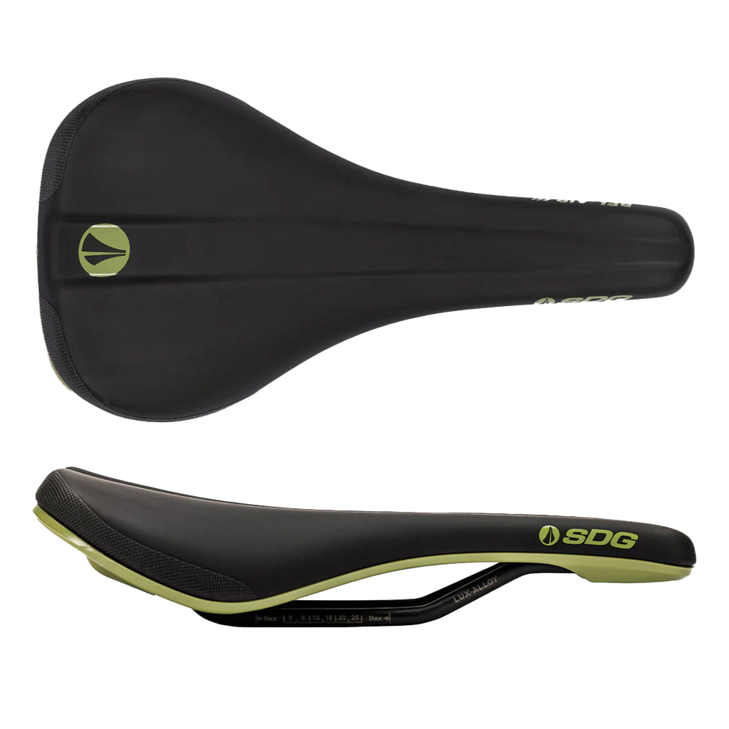 Bel-Air V3 Saddle Lux Rails Matte Black/Olive Green - Bicycle Warehouse