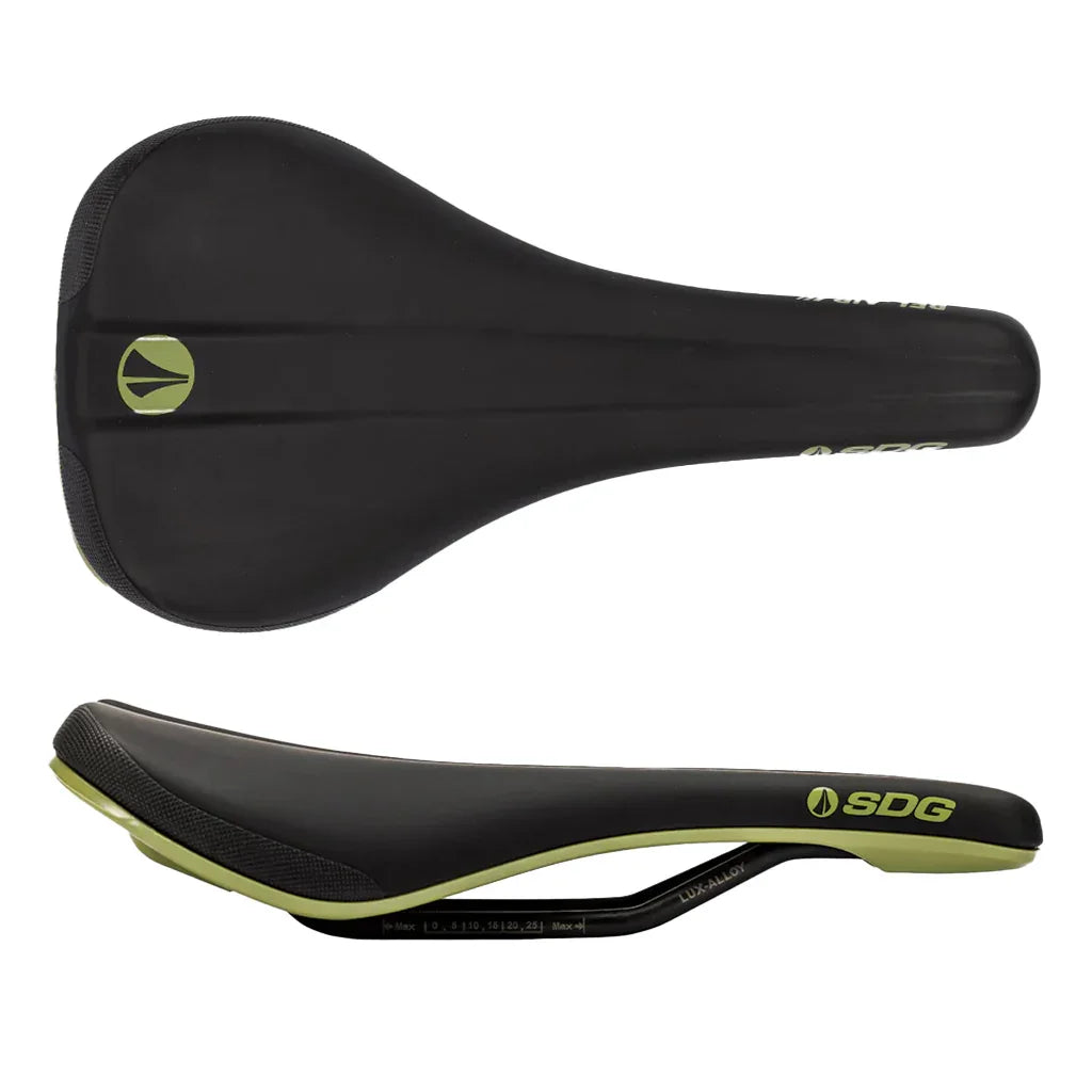 Bel-Air V3 Saddle Lux Rails Matte Black/Olive Green - Bicycle Warehouse