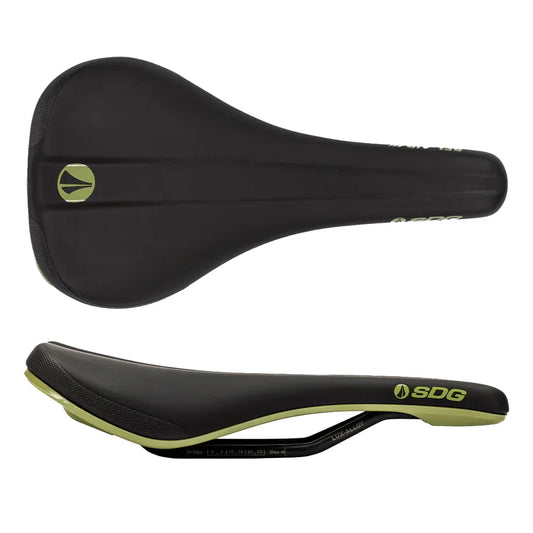 Bel-Air V3 Saddle Lux Rails Matte Black/Olive Green - Bicycle Warehouse