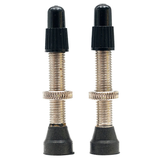 Stans Tubeless Universal Valve Stems - Brass Regular Pair - Bicycle Warehouse