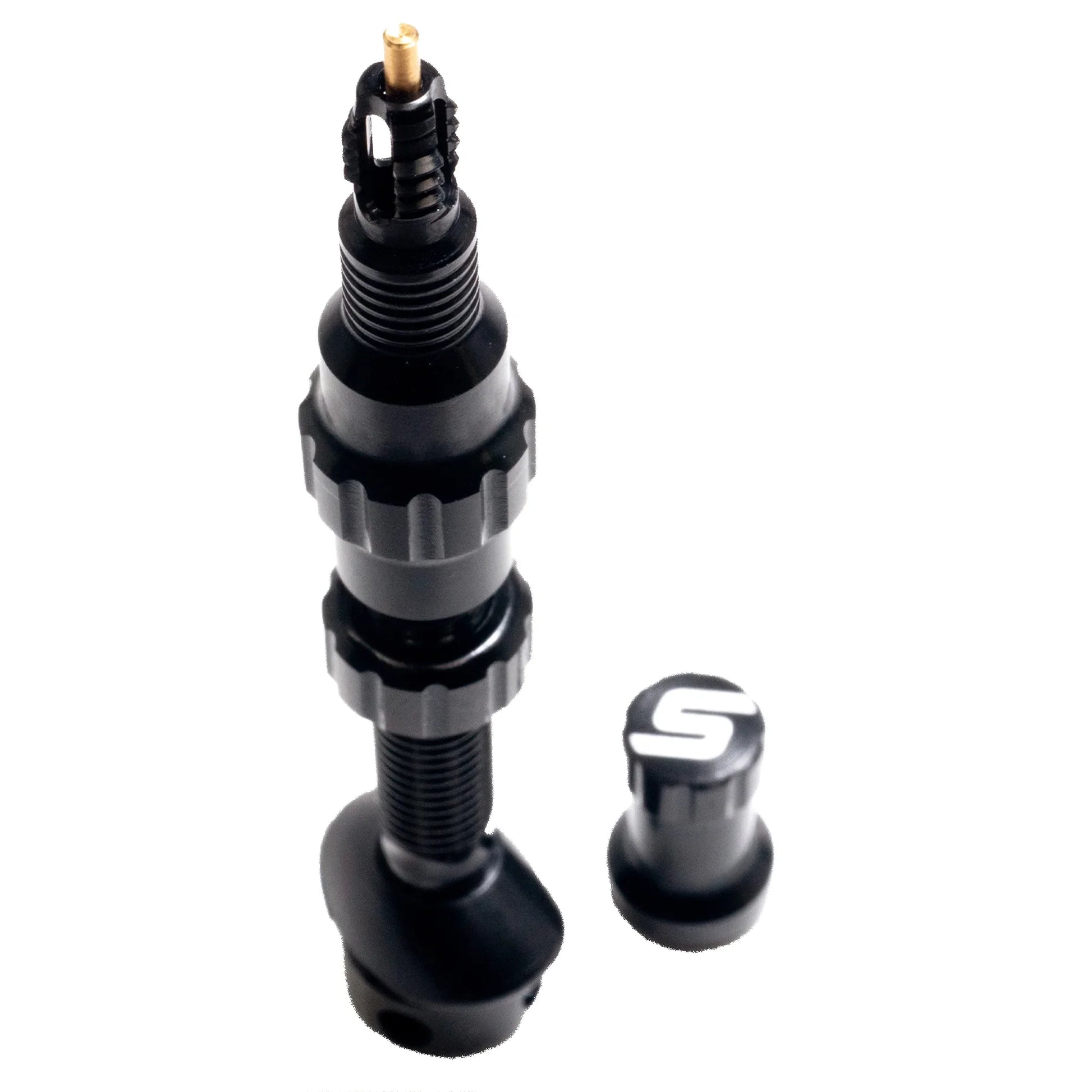 Stans Tubeless Exo-Core Valve Stems - Alloy Medium Black Pair - Bicycle Warehouse