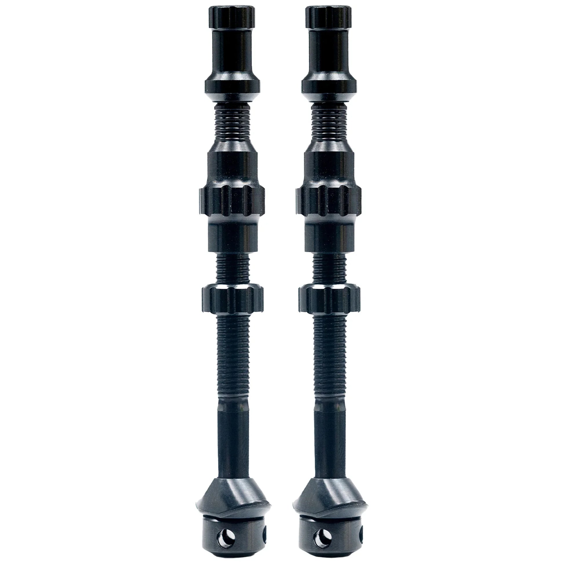 Stans Tubeless Exo-Core Valve Stems - Alloy Tall Black Pair - Bicycle Warehouse