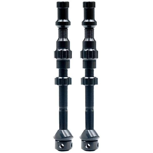 Stans Tubeless Exo-Core Valve Stems - Alloy Tall Black Pair - Bicycle Warehouse