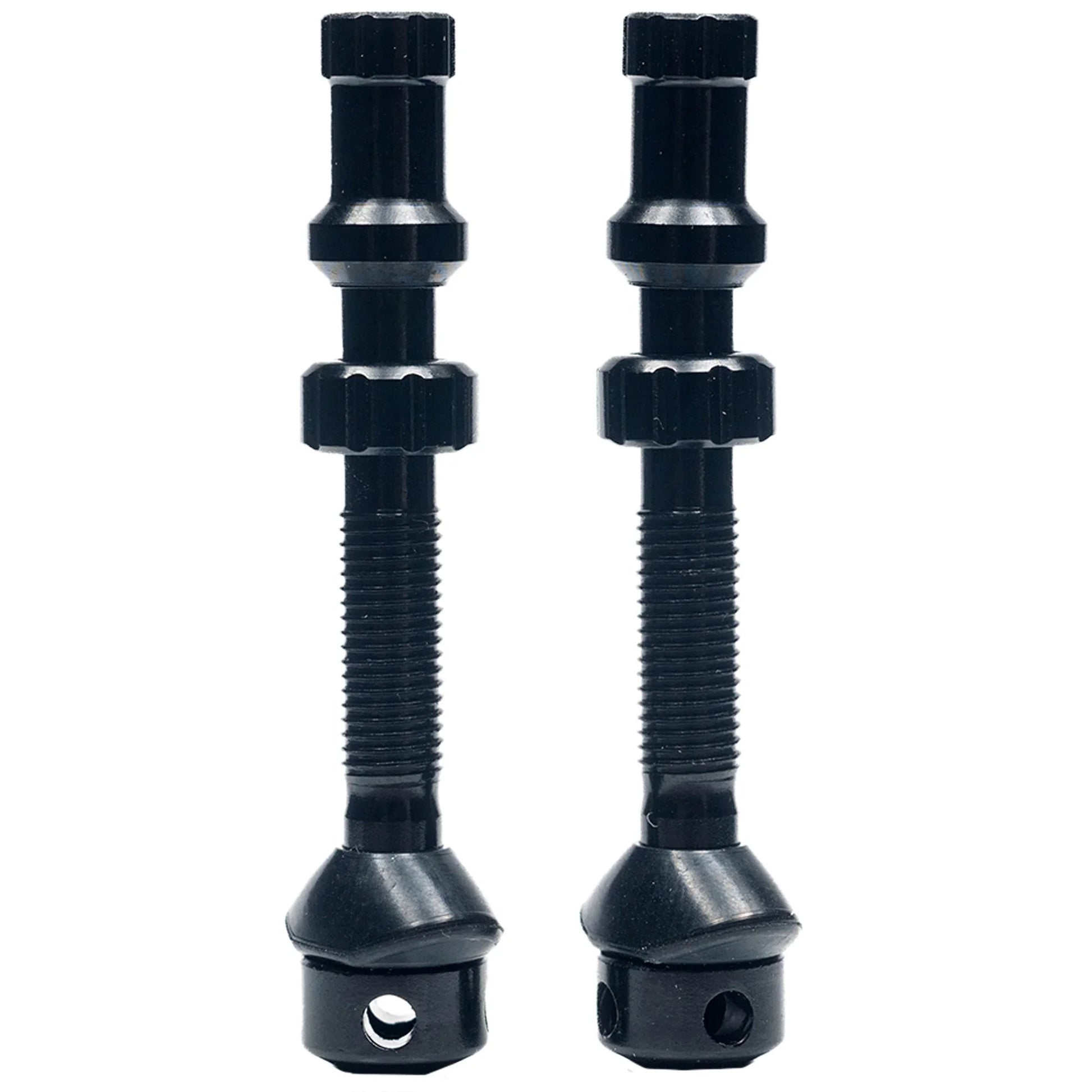 Stans Tubeless Universal+ Valve Stems - Alloy Regular Black Pair - Bicycle Warehouse
