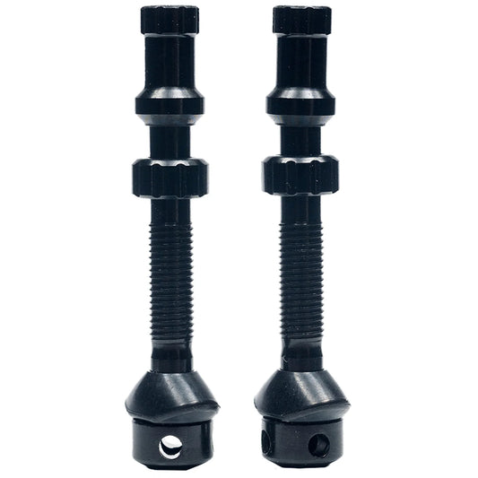 Stans Tubeless Universal+ Valve Stems - Alloy Regular Black Pair - Bicycle Warehouse