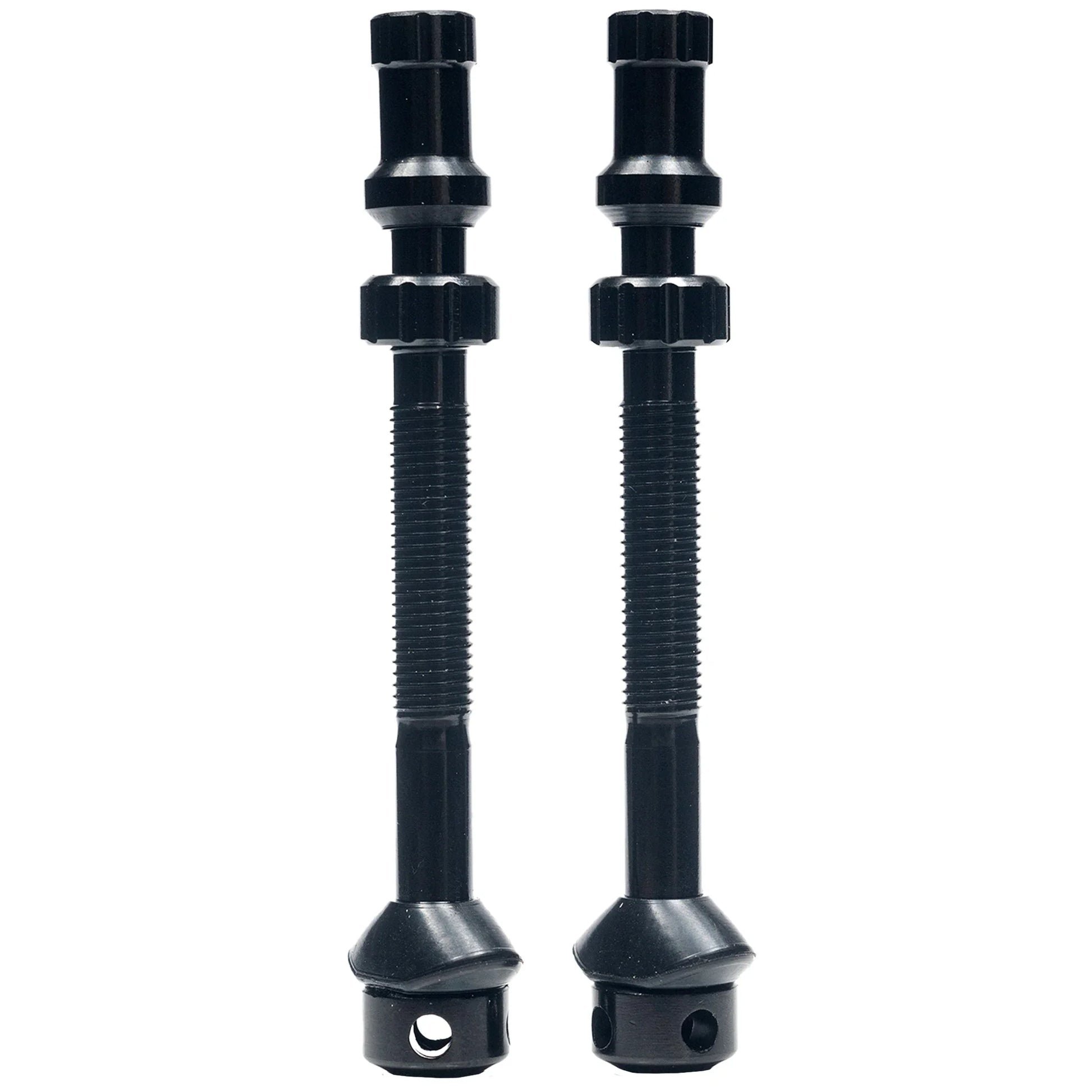 Stans Tubeless Universal+ Valve Stems - Alloy Tall Black Pair - Bicycle Warehouse