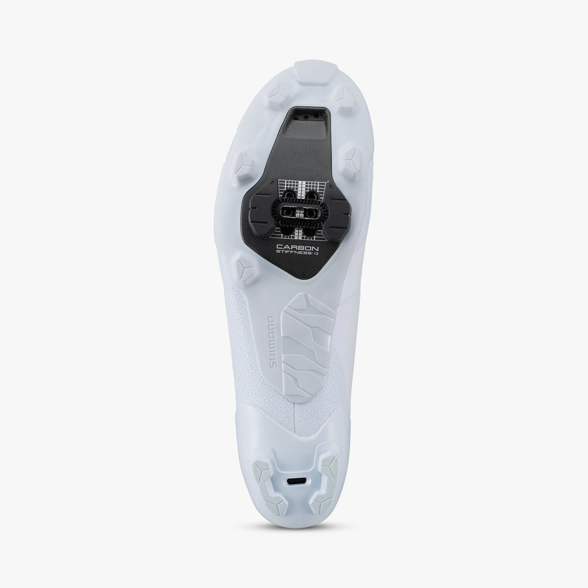 S-PHYRE SH-RX910 cycling shoe outsole with cleats and a black cleat mount