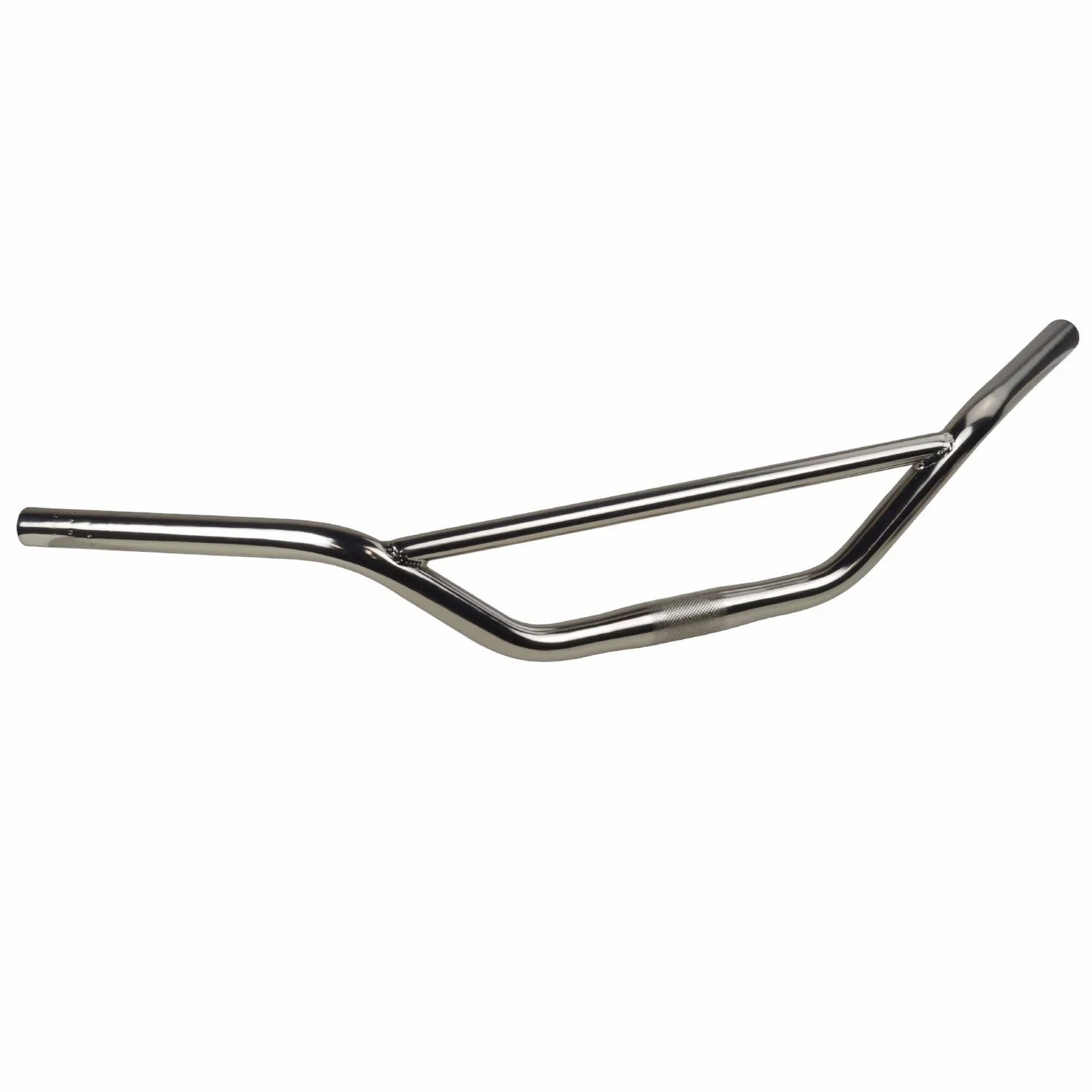 Klunker Handlebar - 25.4 45 Degree Sweep 76mm Rise 680mm width Nickel - Bicycle Warehouse