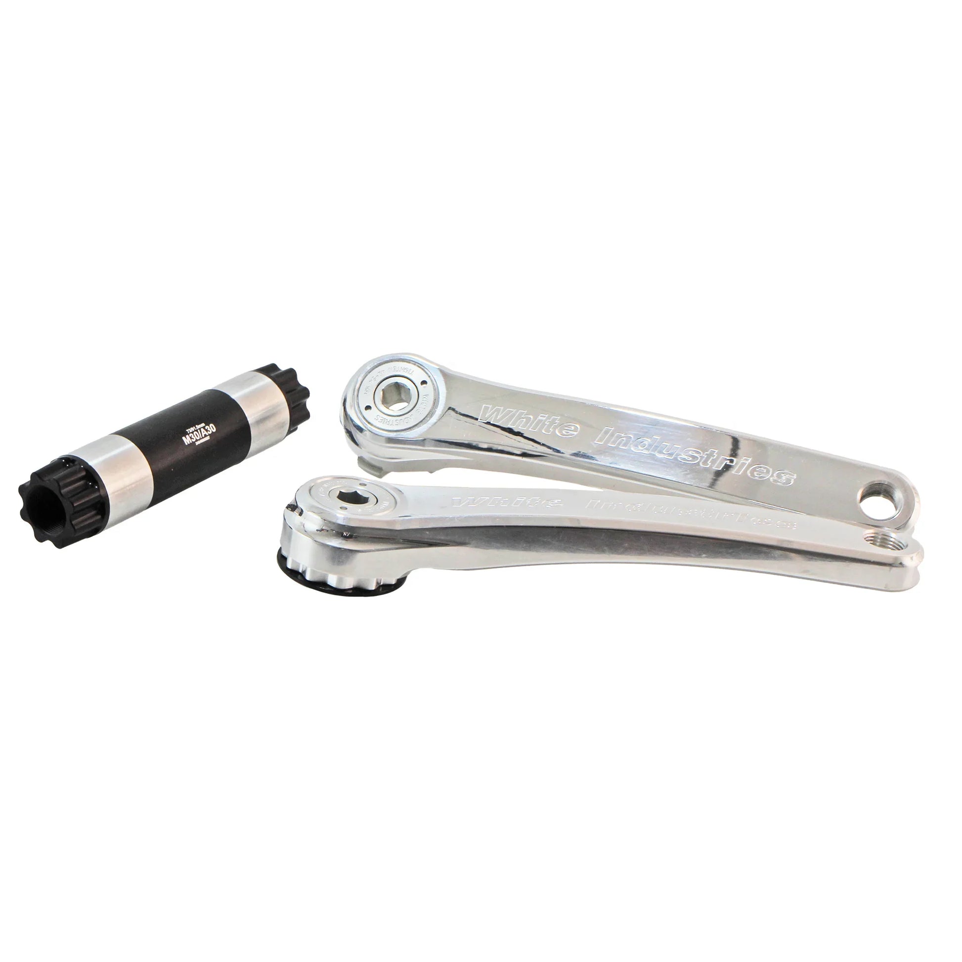 M30 Mountain Cranks 30mm Spindle 175mm Silver - Bicycle Warehouse