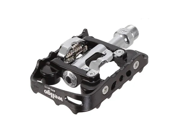 WPD-M17C Clipless/Cage Pedals Black/Black - Bicycle Warehouse