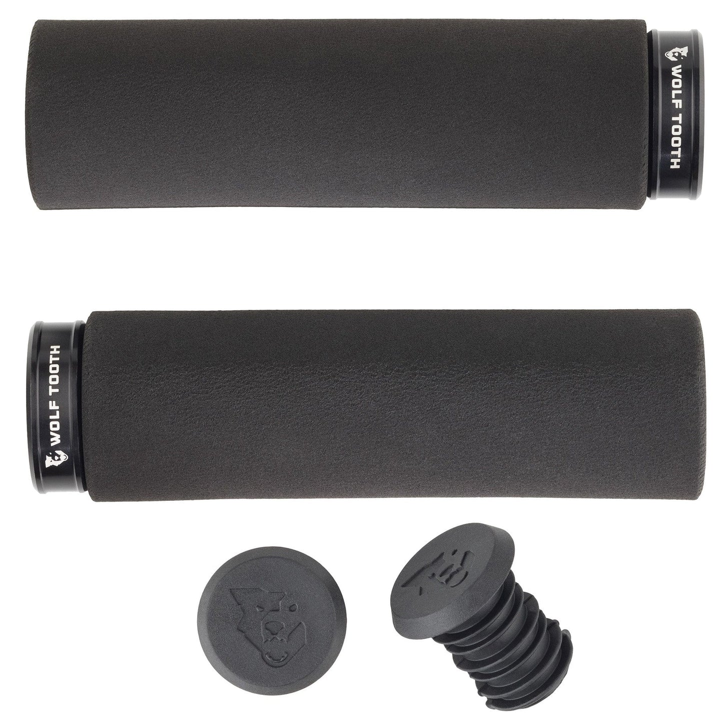 Fat Paw Lock-on Grips - Black/Black - Bicycle Warehouse