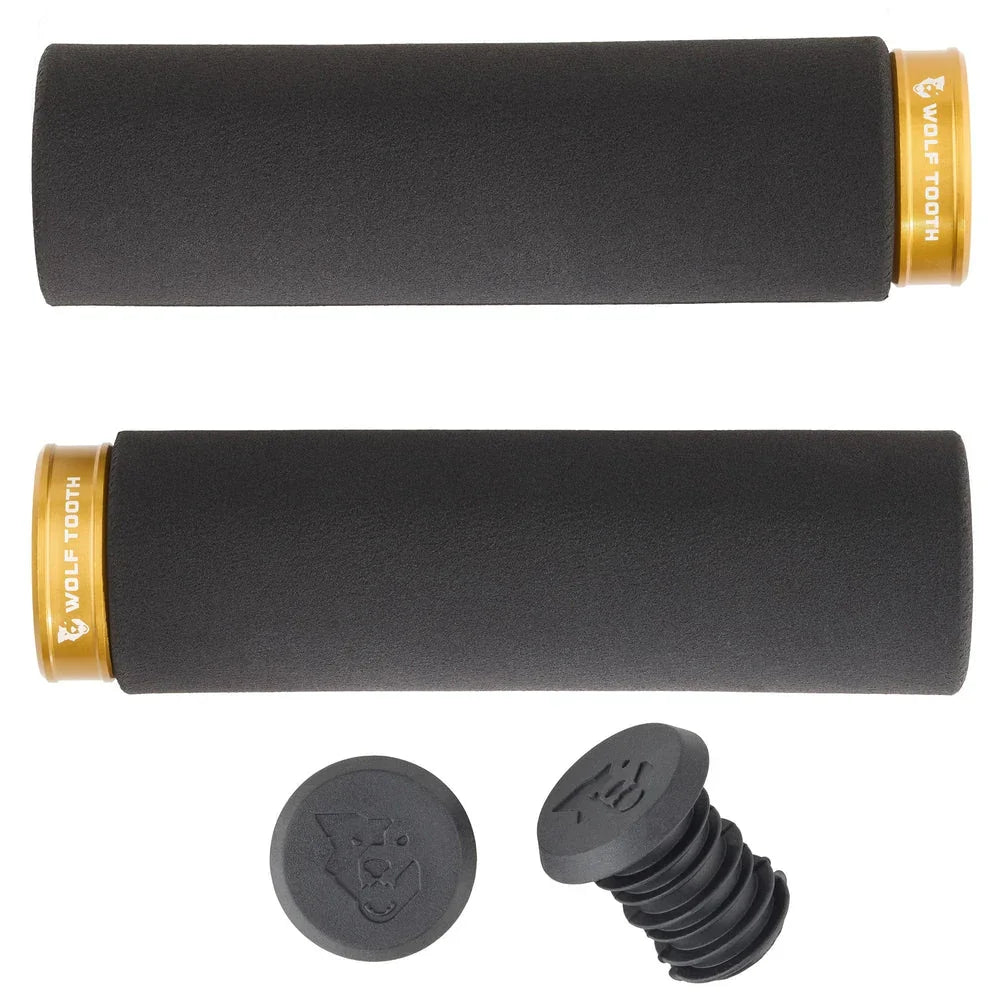Fat Paw Lock-on Grips - Black/Gold - Bicycle Warehouse
