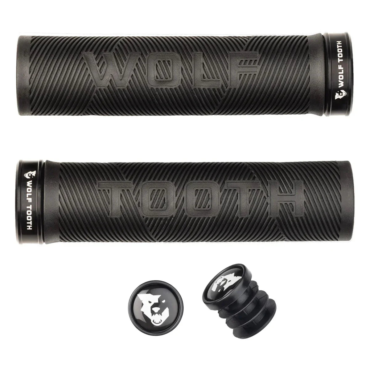 Components Echo Lock-On Grip Set Black/Black - Bicycle Warehouse