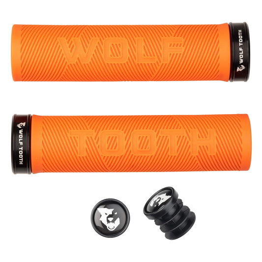 Components Echo Lock-On Grip Set Orange/Black - Bicycle Warehouse