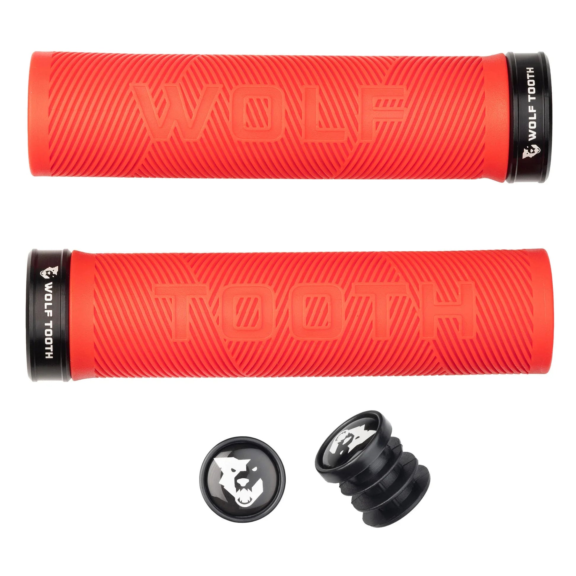 Components Echo Lock-On Grip Set Red/Black - Bicycle Warehouse