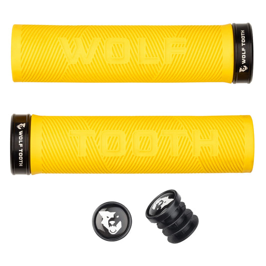 Components Echo Lock-On Grip Set Yellow/Black - Bicycle Warehouse