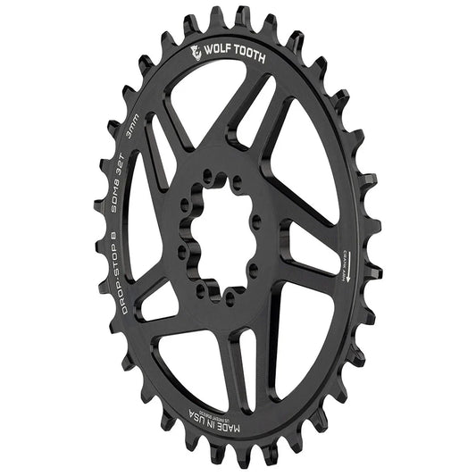 Elliptical Direct Mount Chainring - 34t SRAM Direct Mount Drop-Stop B For SRAM 3-Bolt Boost Cranksets 3mm Offset BLK - Bicycle Warehouse