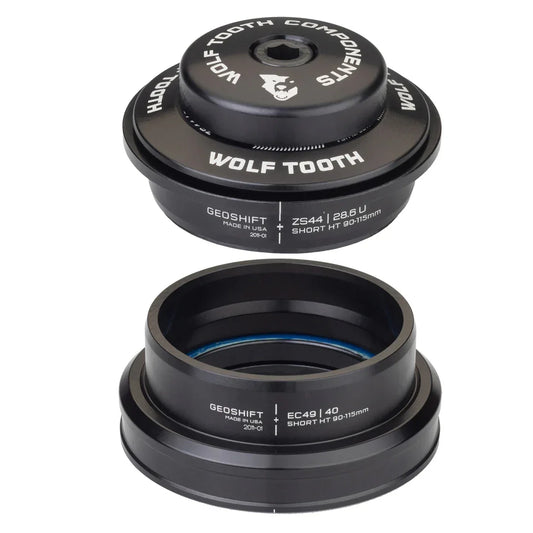 GeoShift Performance Angle Headset - 1 Deg Long ZS44/EC49 Black - Bicycle Warehouse