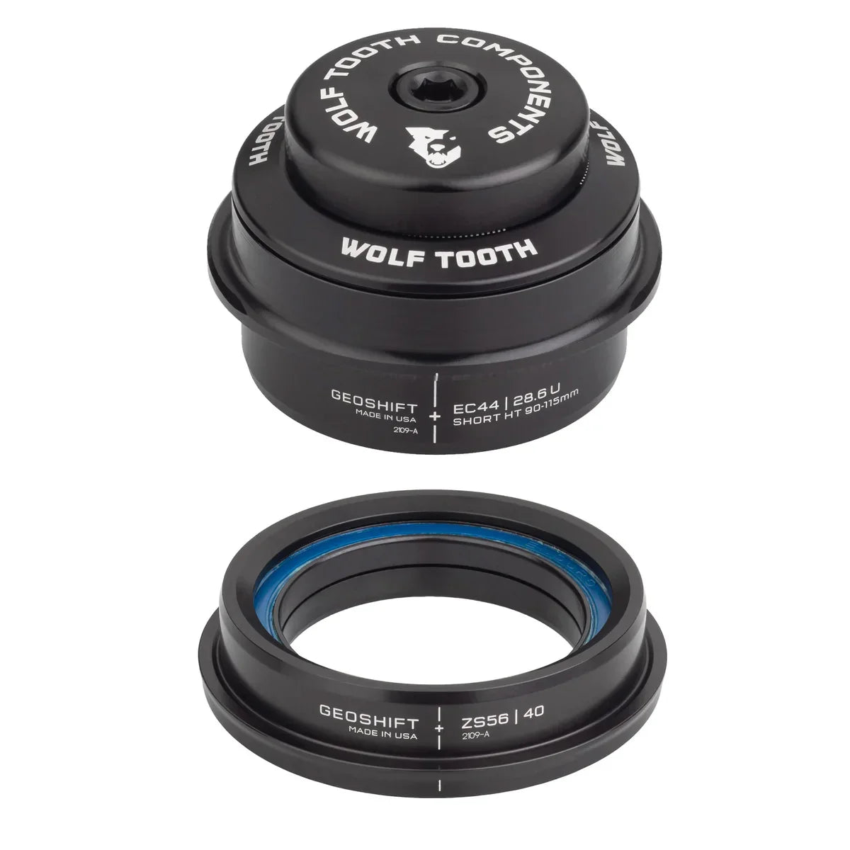 GeoShift Performance Angle Headset - 2 Deg Short EC44/ZS56 Black - Bicycle Warehouse