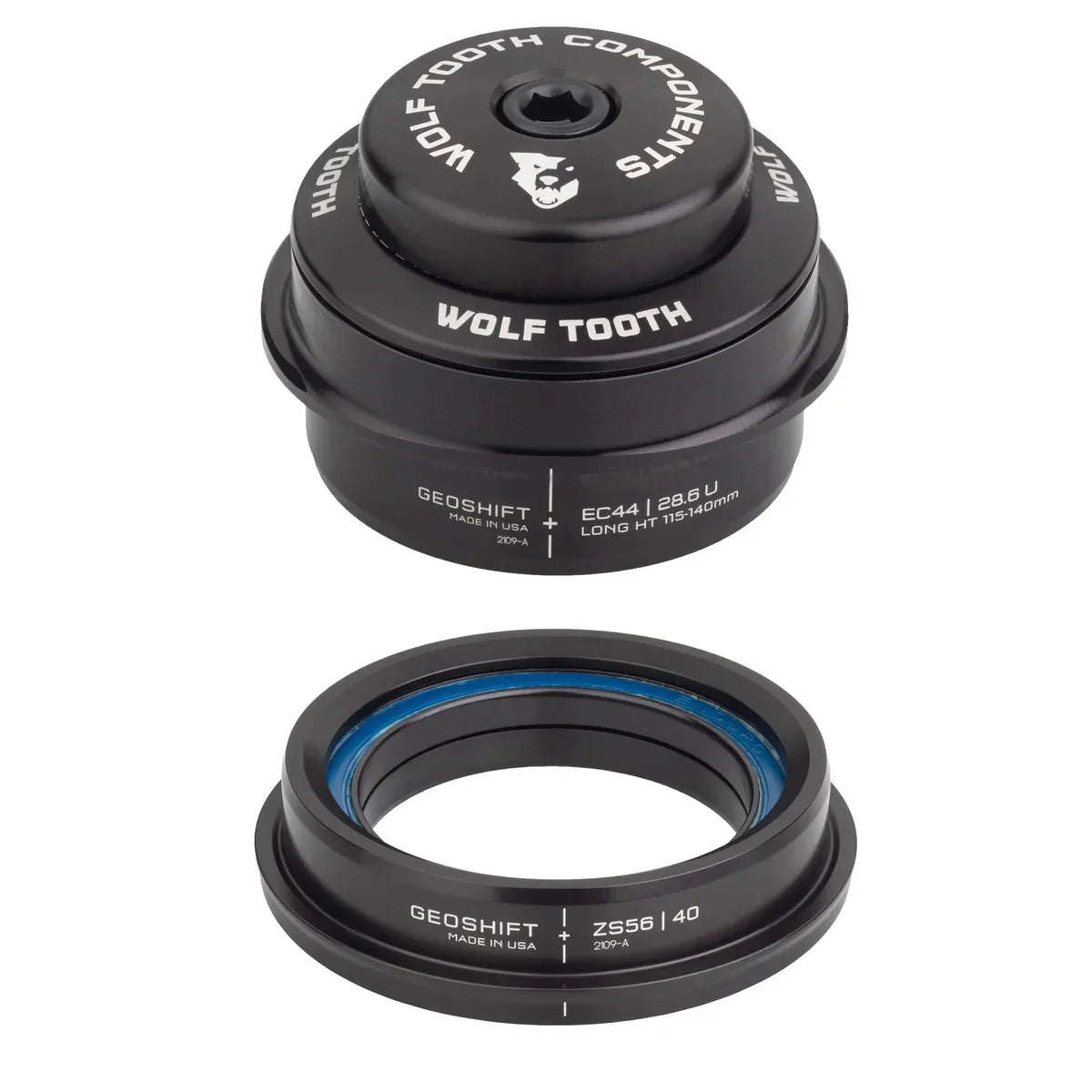 GeoShift Performance Angle Headset - 2 Deg Long EC44/ZS56 Black - Bicycle Warehouse