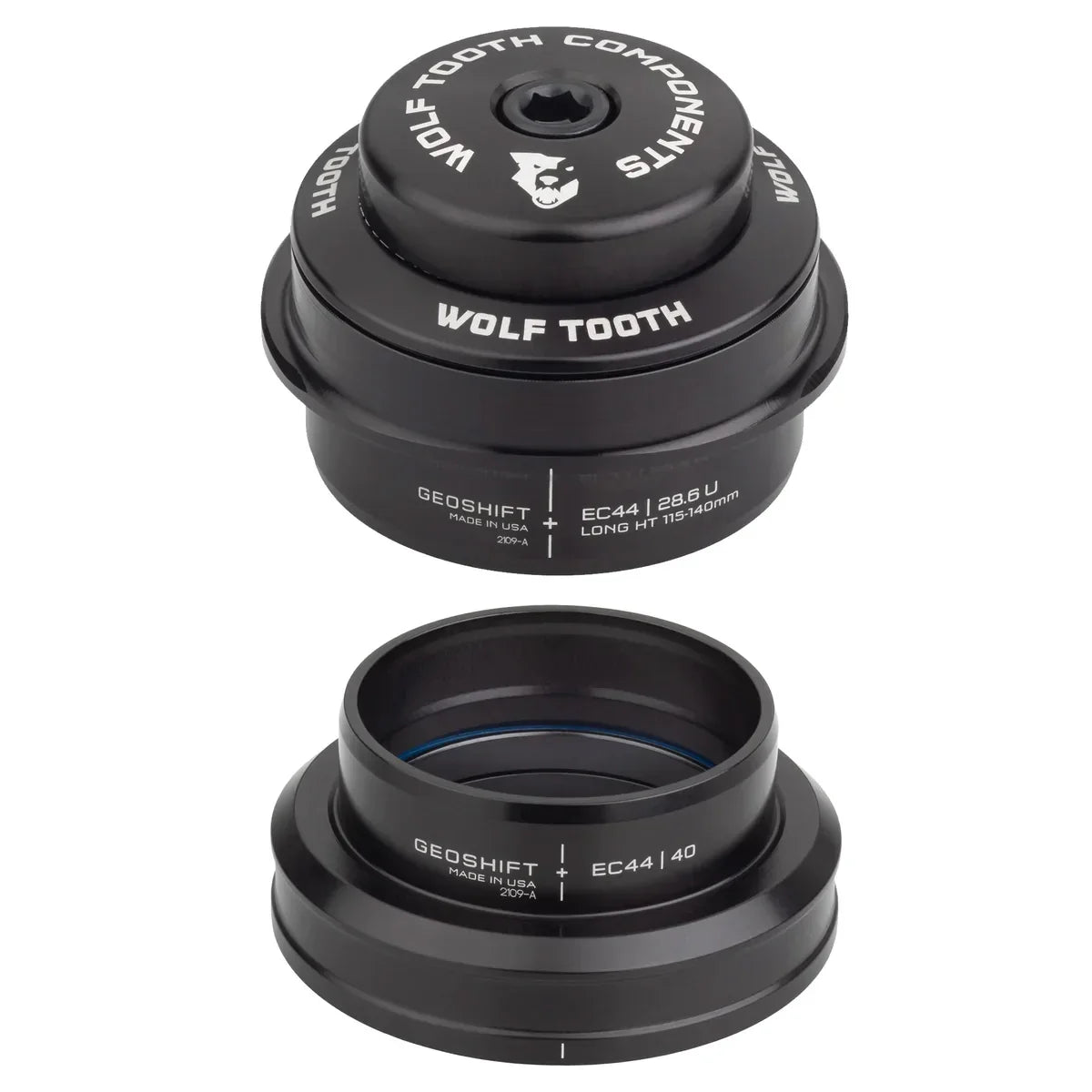 GeoShift Performance Angle Headset - 2 Deg Long EC44/EC44 Black - Bicycle Warehouse