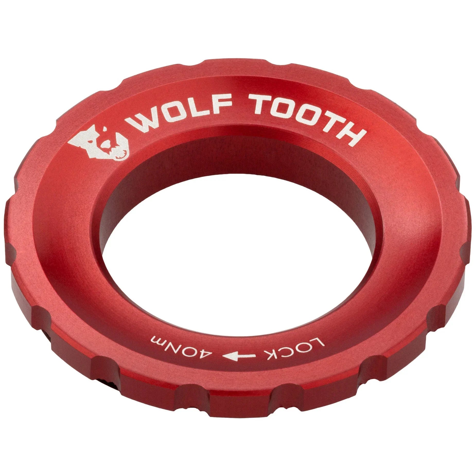 CenterLock Rotor Lockring - External Splined Red - Bicycle Warehouse