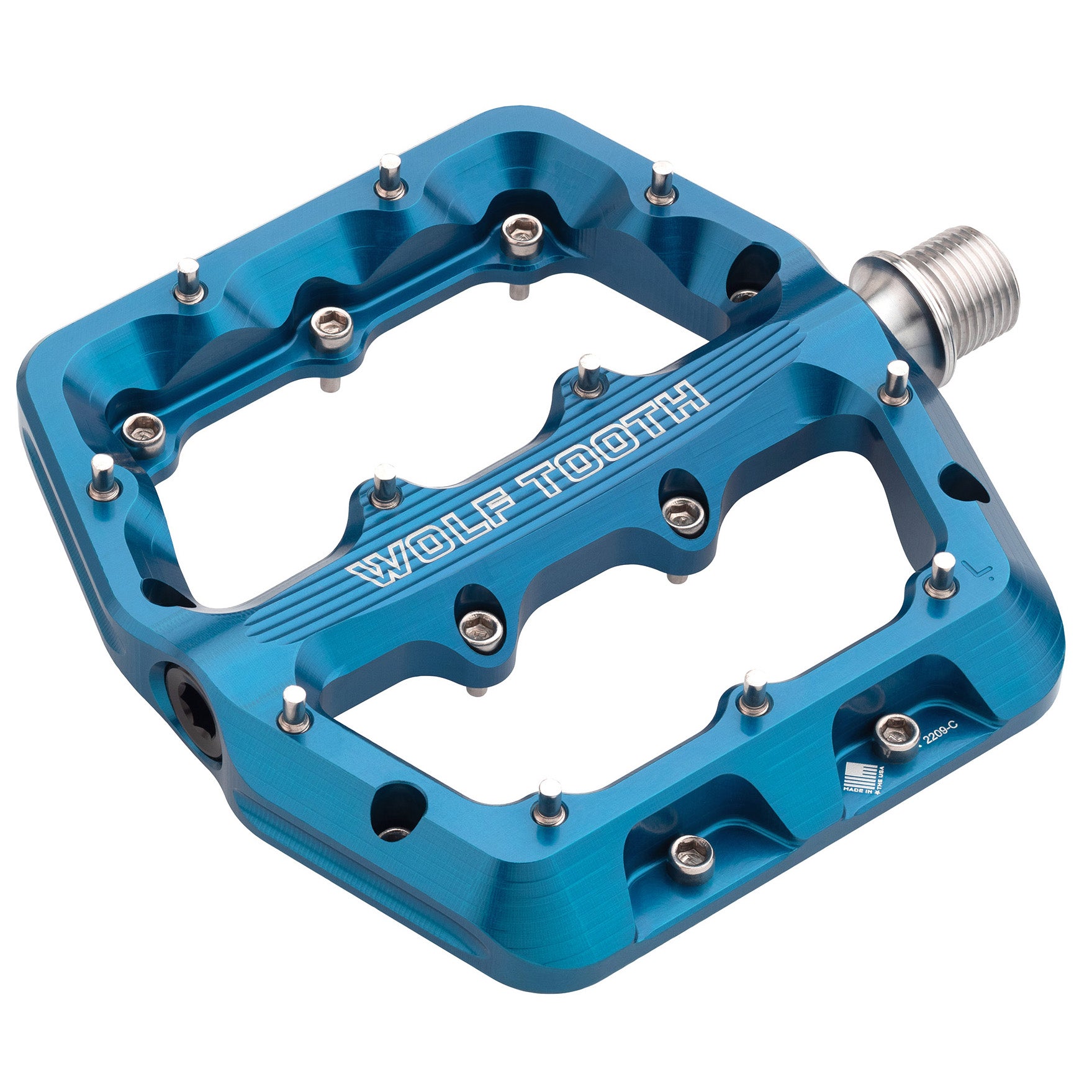 Wolf Tooth Components Waveform Platform Pedal Small - Blue - Bicycle Warehouse