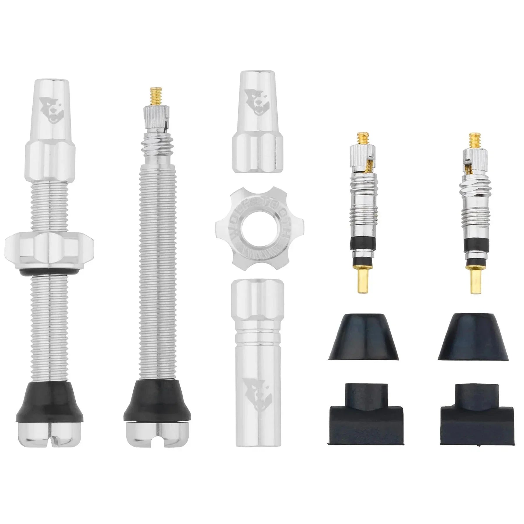 Tubeless Valve Stem Kit - 44 mm Silver - Bicycle Warehouse