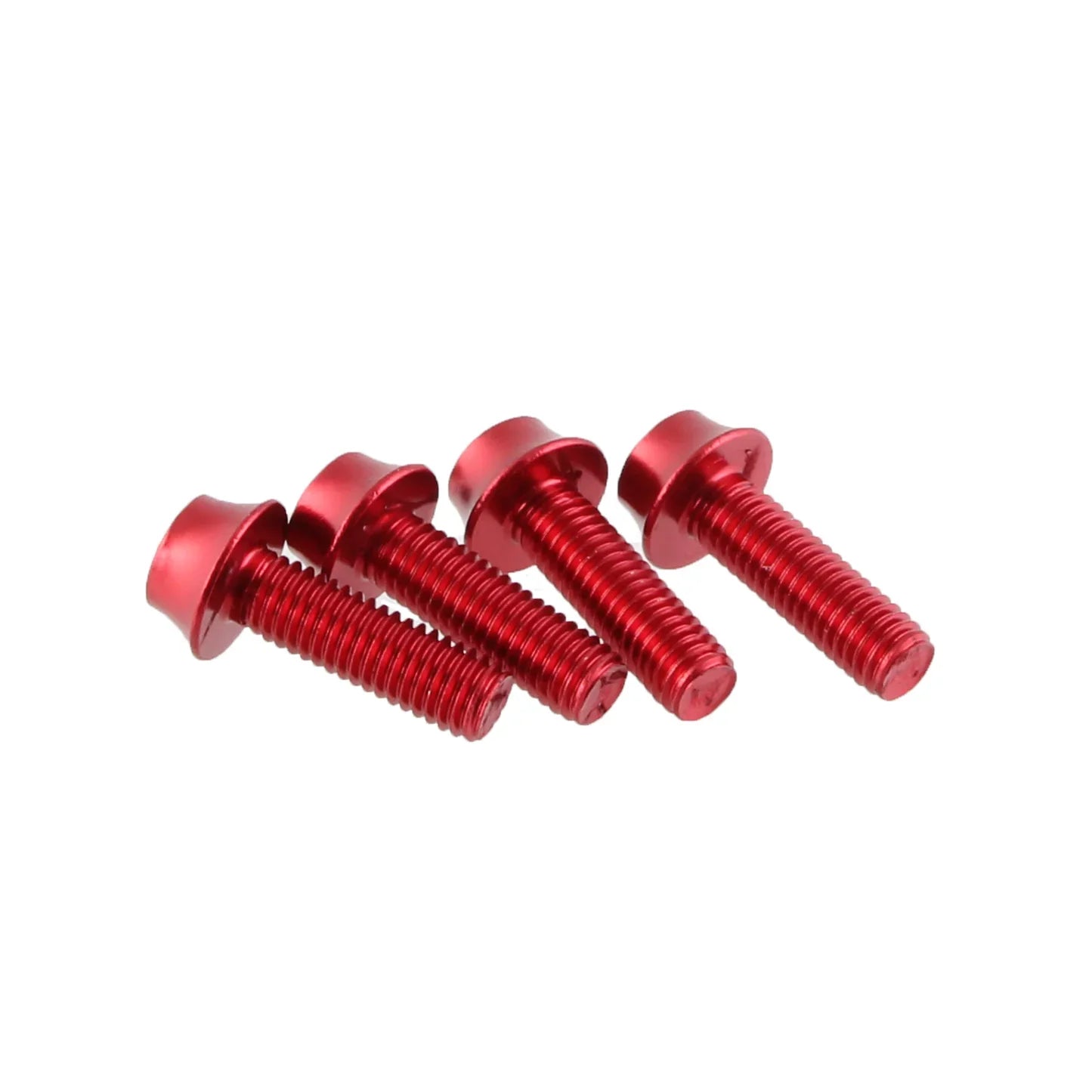 Water Bottle Cage Bolts - Set/4 Aluminum Red - Bicycle Warehouse