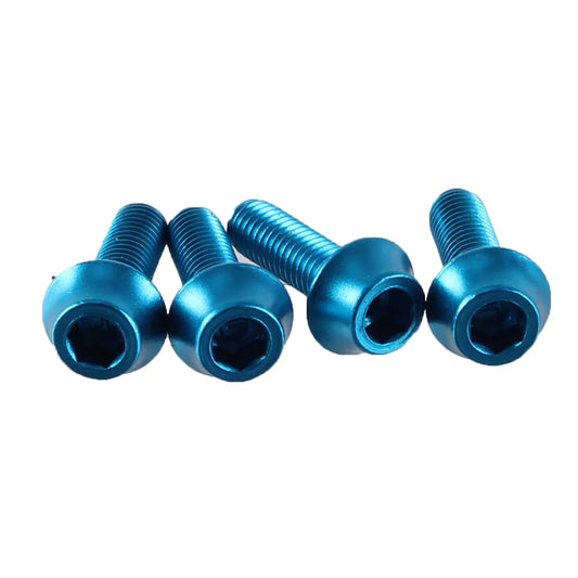 Water Bottle Cage Bolts - Set/4 Aluminum Teal - Bicycle Warehouse