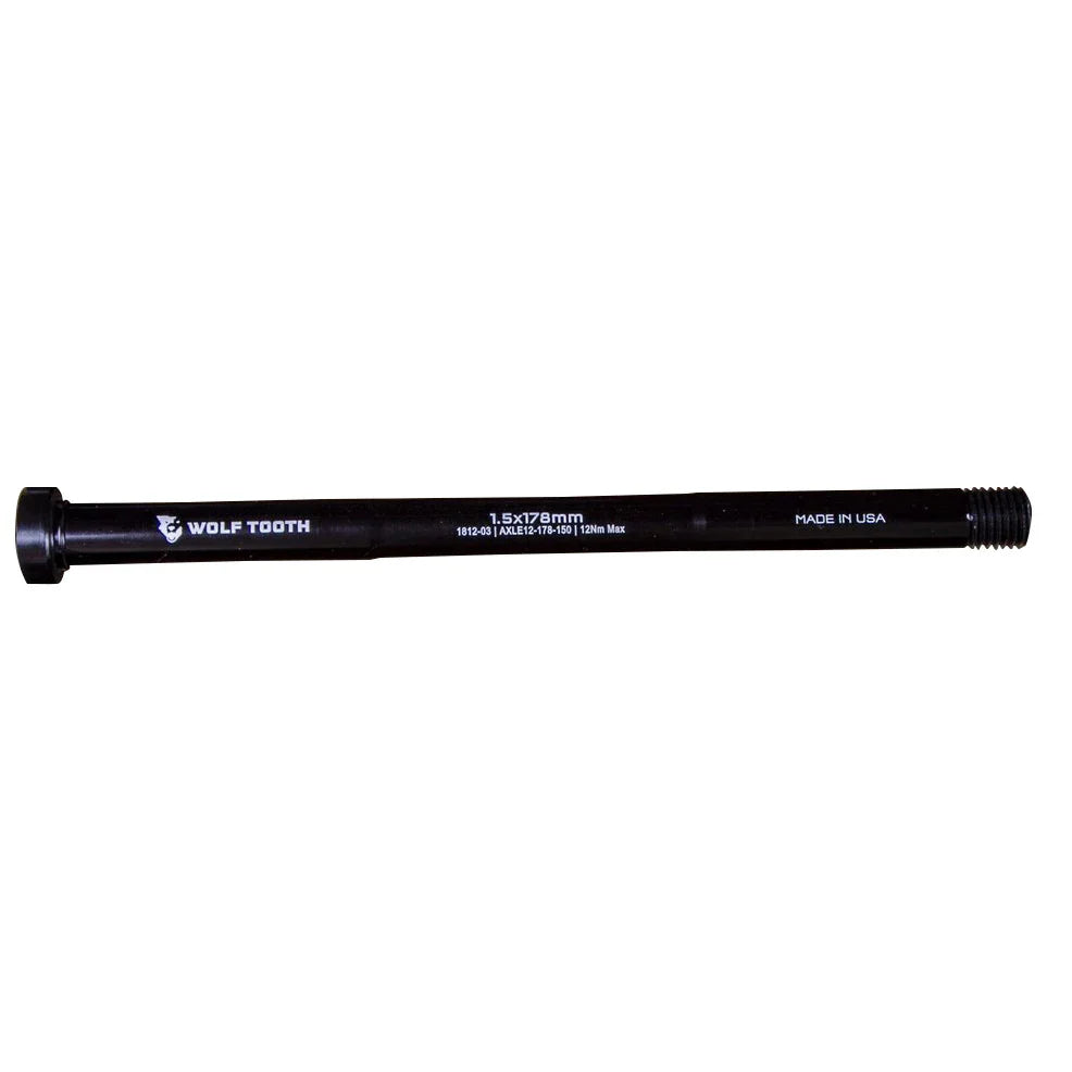 Rear Thru Axle - M12 1.5 x 178mm Black - Bicycle Warehouse