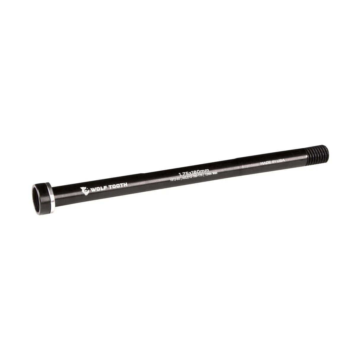 Rear Thru Axle - M12 1.75 x 180mm Black - Bicycle Warehouse