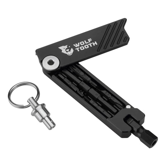 Components 6-Bit Hex Wrench Multi-Tool w/ Key Ring Silver - Bicycle Warehouse