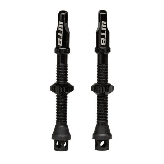 TCS Max-Flow Tubeless Valves - 44mm Black Pair - Bicycle Warehouse
