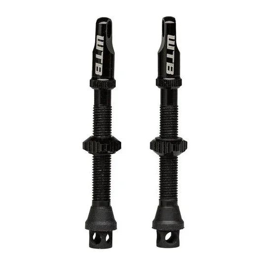 TCS Max-Flow Tubeless Valves - 44mm Black Pair - Bicycle Warehouse