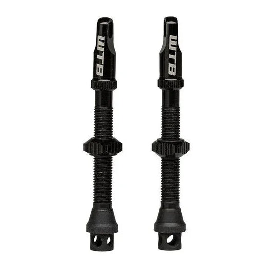 TCS Max-Flow Tubeless Valves - 44mm Black Pair - Bicycle Warehouse