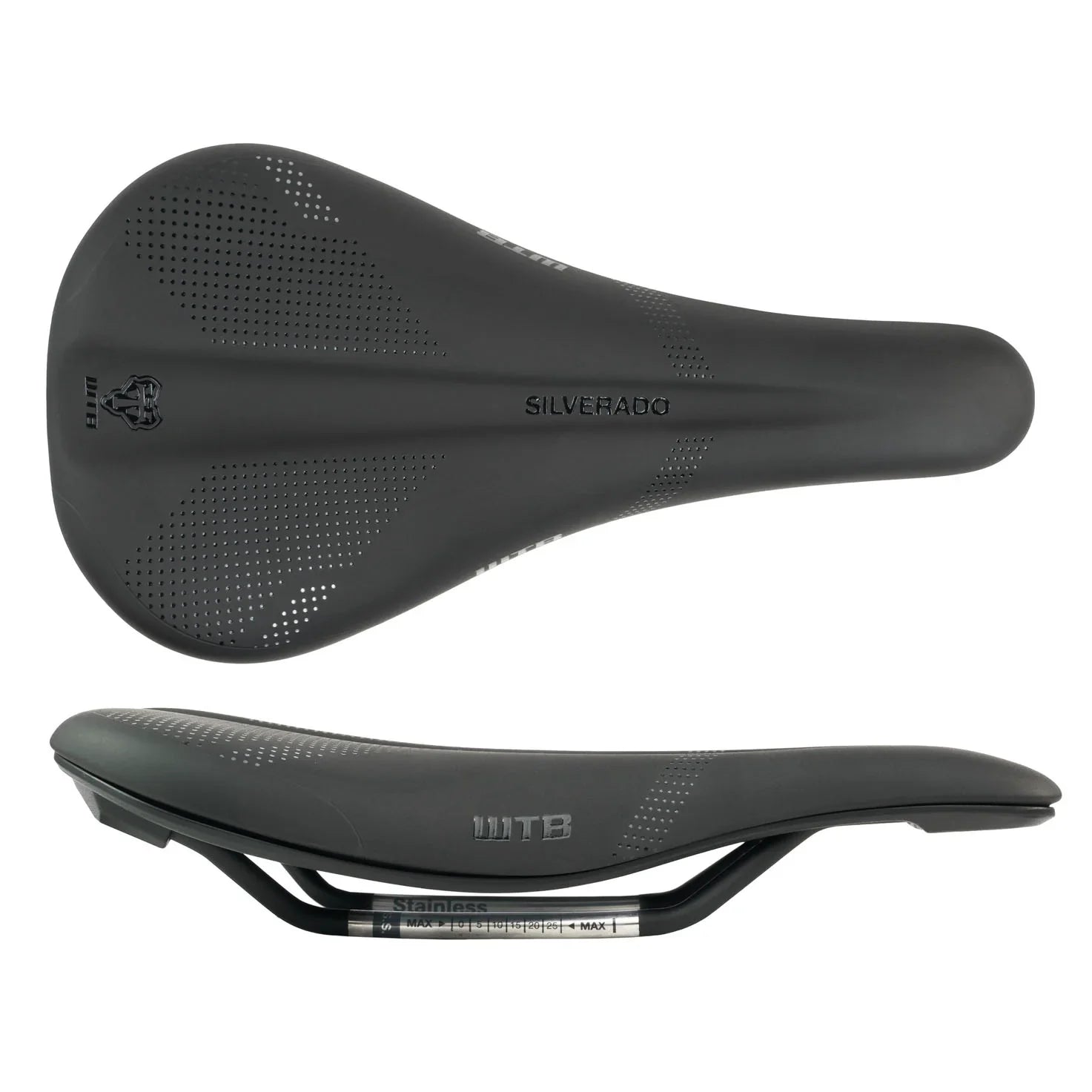 Silverado 265 Fusion Form Saddle - Stainless Black Medium - Bicycle Warehouse