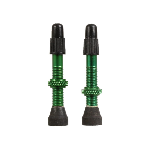 Tubeless Valves - 40mm Green Pair - Bicycle Warehouse