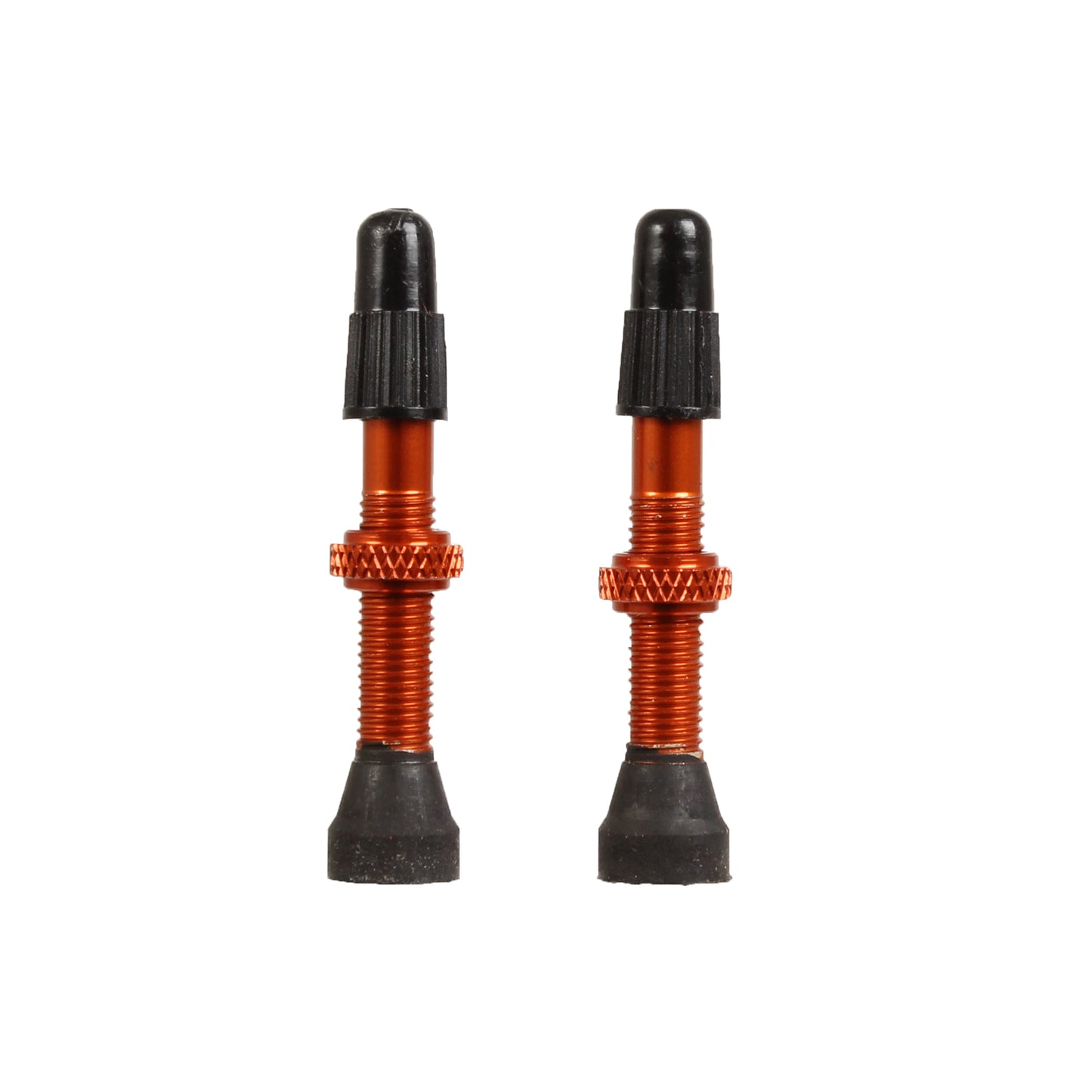 Tubeless Valves - 40mm Orange Pair - Bicycle Warehouse