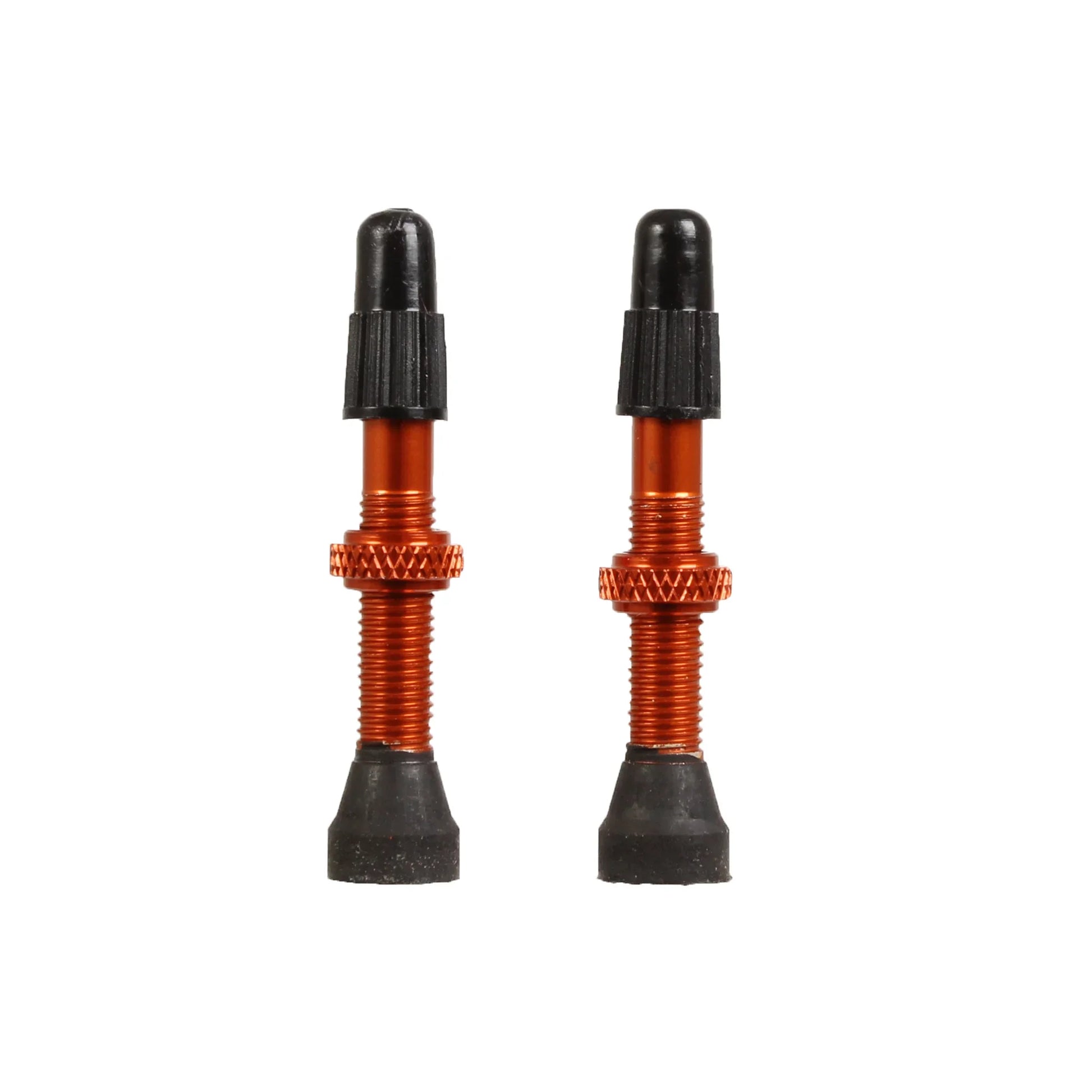 Tubeless Valves - 40mm Orange Pair - Bicycle Warehouse