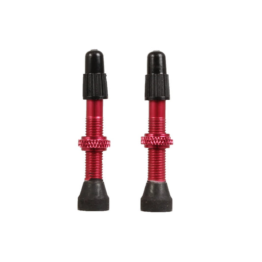 Tubeless Valves - 40mm Pink Pair - Bicycle Warehouse