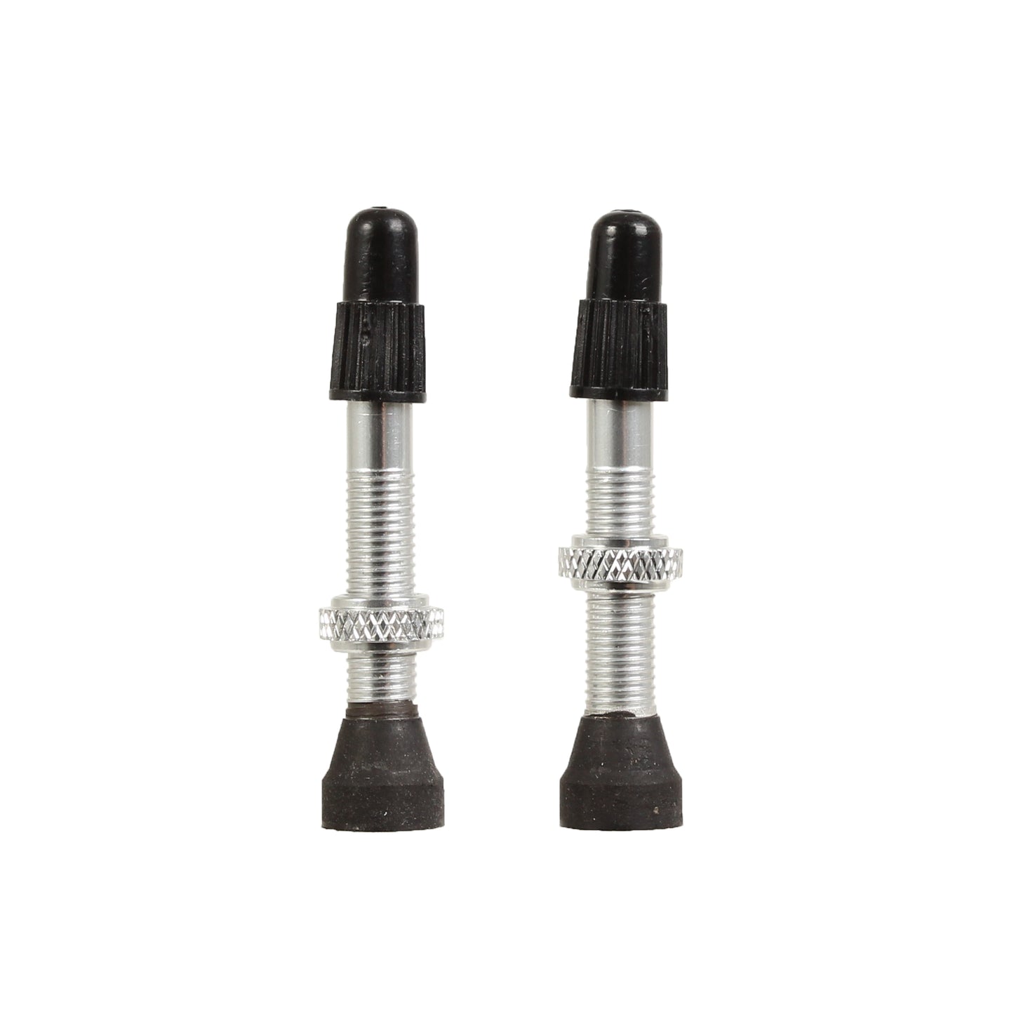Tubeless Valves - 40mm Silver Pair - Bicycle Warehouse