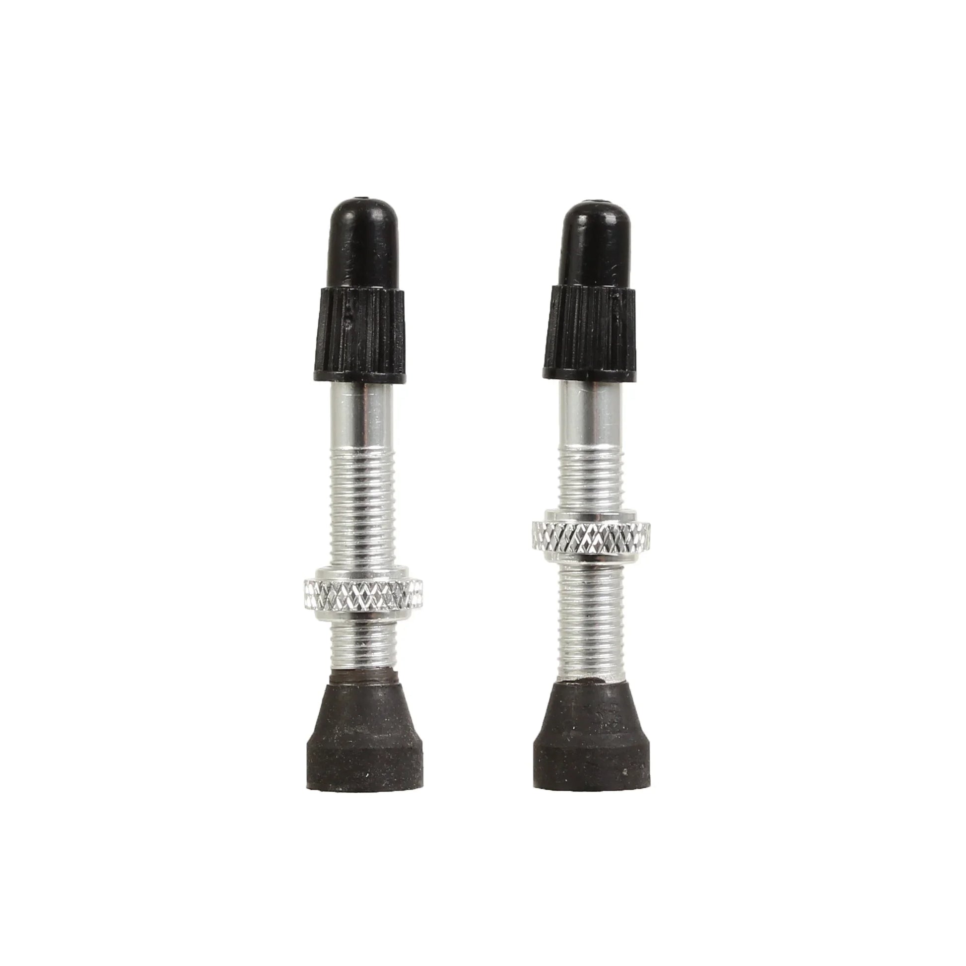 Tubeless Valves - 40mm Silver Pair - Bicycle Warehouse