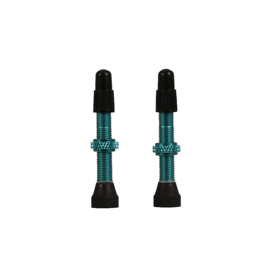 Tubeless Valves - 40mm Turqoise Pair - Bicycle Warehouse