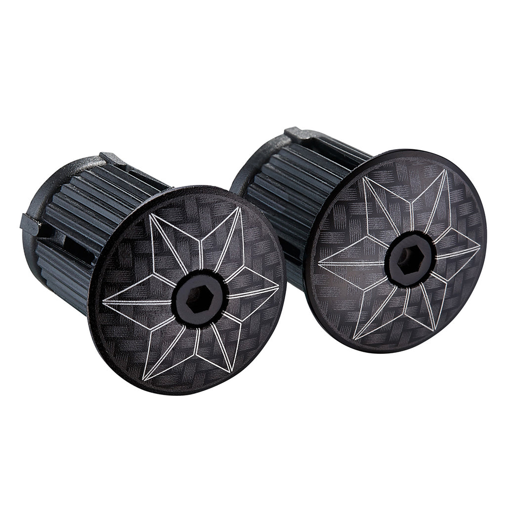 Star Plugz Bar Plugs Anodized Carbon Black - Bicycle Warehouse